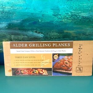 NWT CEDAR Grilling PLANKS NEW (2) SEALED Modern Method That Adds Flavor